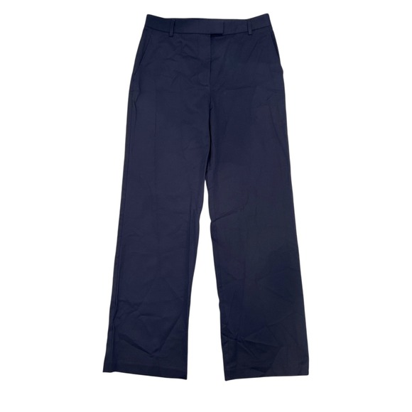 J. McLaughlin | Wide Leg Navy Blue Women's Trousers Size 4 Work Wardrobe Staple - Picture 2 of 6